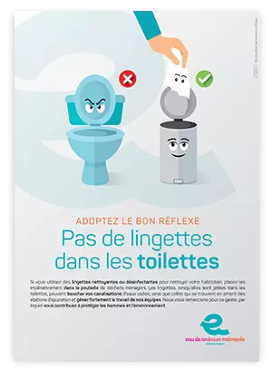 Pas de lingettes dans les toilettes