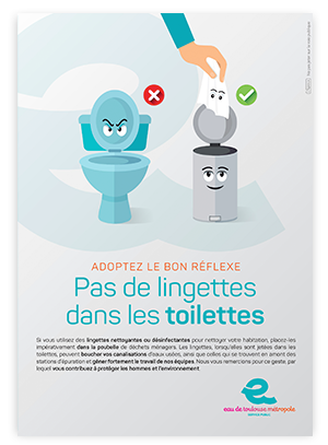 Pas de lingettes dans les toilettes