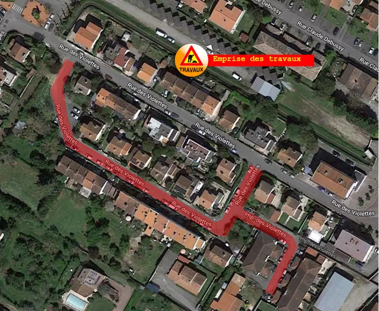 Rue et impasse des Violettes à TOULOUSE