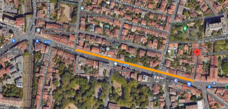 le chantier Avenue Camille Pujol à TOULOUSE