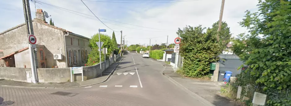 Rue de la Plaine - vue de la fin de la zone des travaux, face au n°17bis (Source Google Maps)