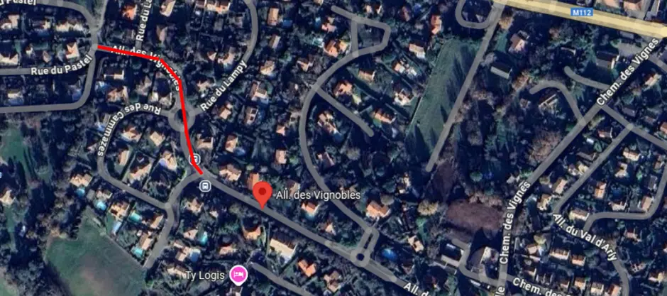 Rue Clairefontaine et la rue du Pastel