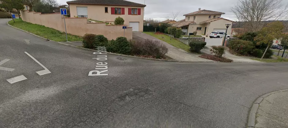 Allée des Vignobles - carrefour rue du Pastel (Source Google Maps)