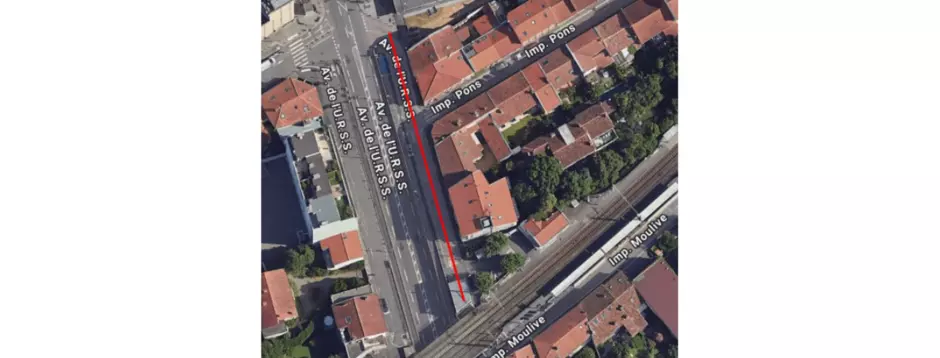 Av URSS Vue du ciel (source Google Street)